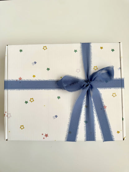 Blue Denim Gift Box – Custom Aesthetic for Friend – Set for Women, Teen Girls – Personalized Gift for Her – Cute Stationery & Accessories