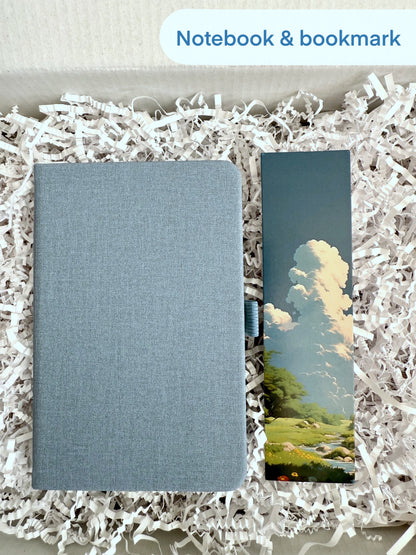 Blue Denim Gift Box – Custom Aesthetic for Friend – Set for Women, Teen Girls – Personalized Gift for Her – Cute Stationery & Accessories