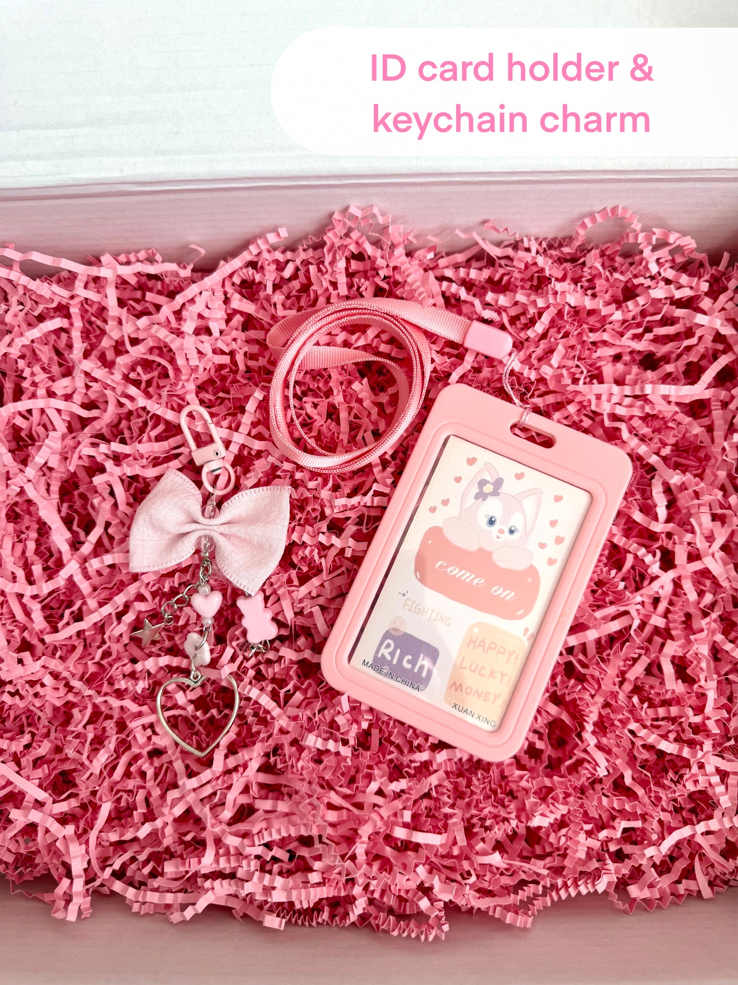 Pink Bow Aesthetic Gift Box – Custom Cute Box for Friend – Self Care for Women, Teen Girls– Kawaii Gift for Her–Personalized Accessories Set