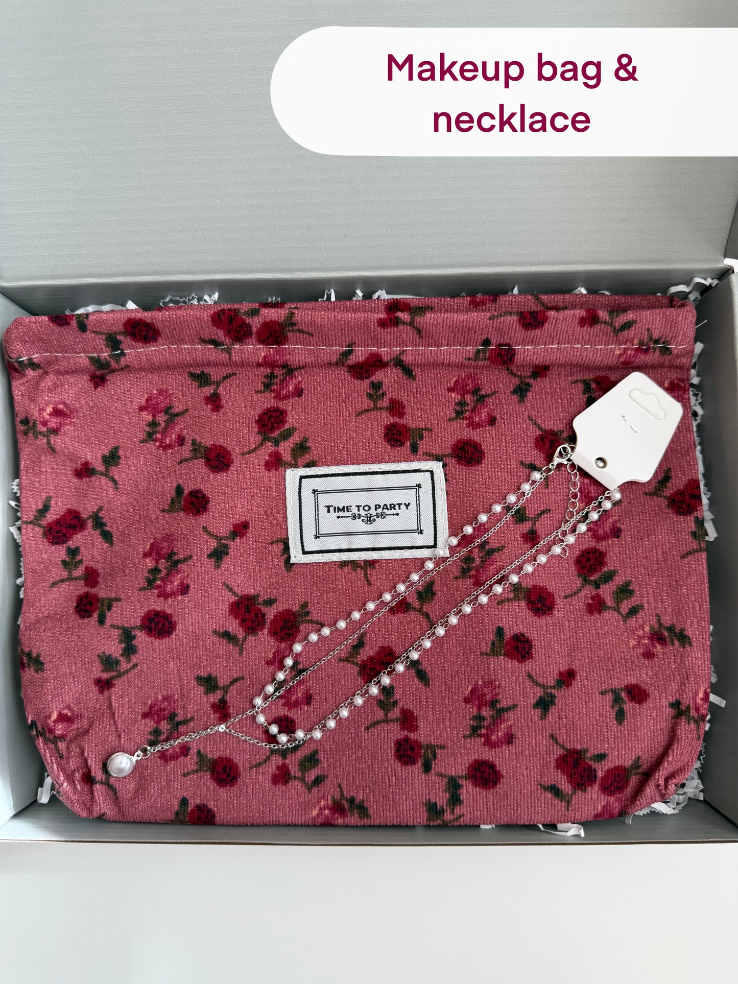 Cherry Aesthetic Gift Box – Vintage Cottagecore Set for Women & Teen Girls – Custom Self Care Box for Her – Red Bow Accessories, Makeup Bag