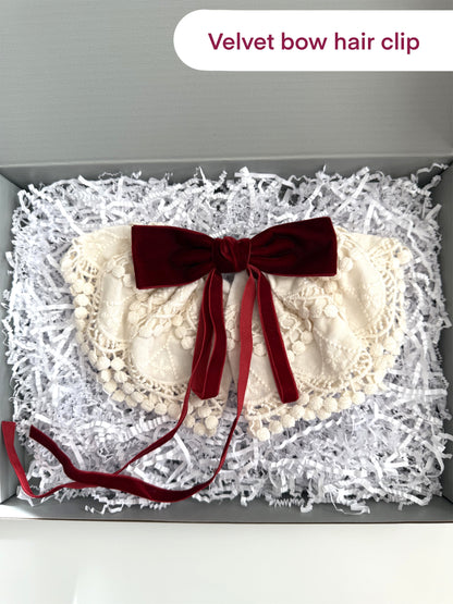 Cherry Aesthetic Gift Box – Vintage Cottagecore Set for Women & Teen Girls – Custom Self Care Box for Her – Red Bow Accessories, Makeup Bag