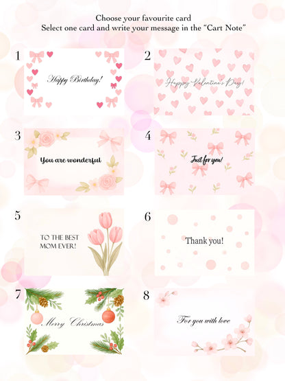 Pink Heart Aesthetic Gift Box for Women & Teen Girls - Cute Kawaii Self Care Set - Valentine’s Day Gift for Her - Birthday, Friendship