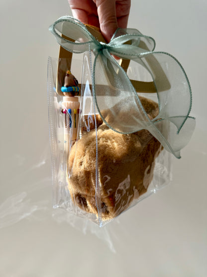 Capybara Gift Set – Plush Bracelet & Stationery, Kawaii Style