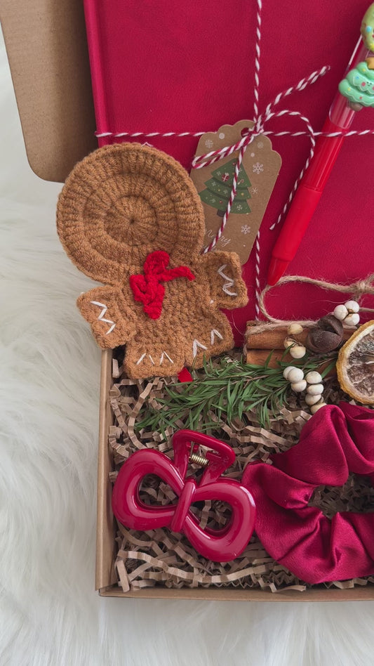 Christmas Aesthetic Gift Set, Cozy Holiday Gift for Moms, Teens & Families, Gingerbread Christmas Gift, Cute Red Present, Stocking Stuffer